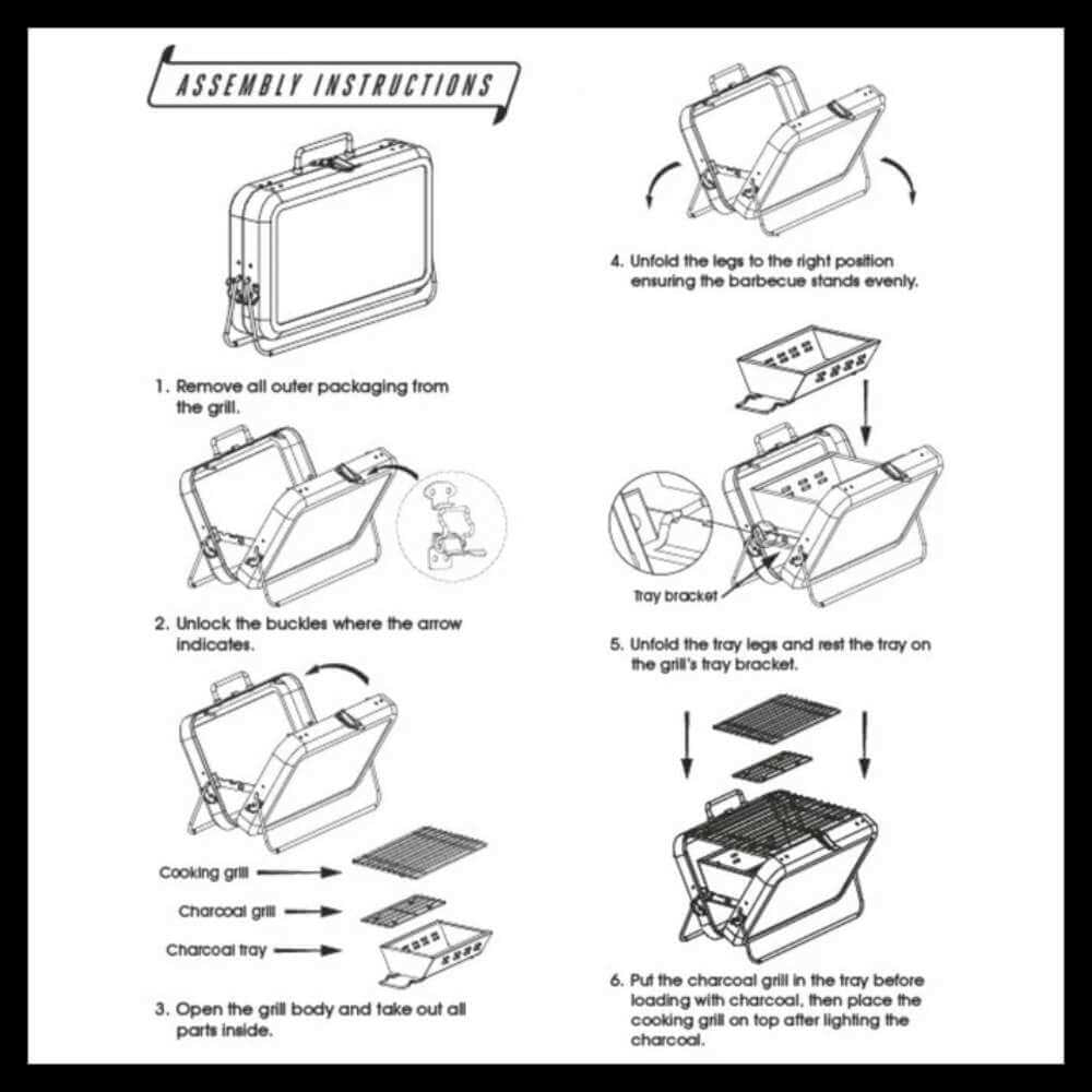 Gentlemen's Hardware Portable Charcoal BBQ - Funky Gifts NZ