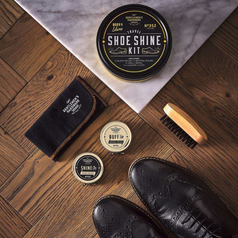 Gentlemen's Hardware - Shoe Shine Kit no.352 - Funky Gifts NZ