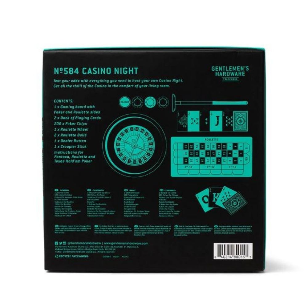 Gentlemen's Hardware- Casino Night Game Set - Funky Gifts NZ