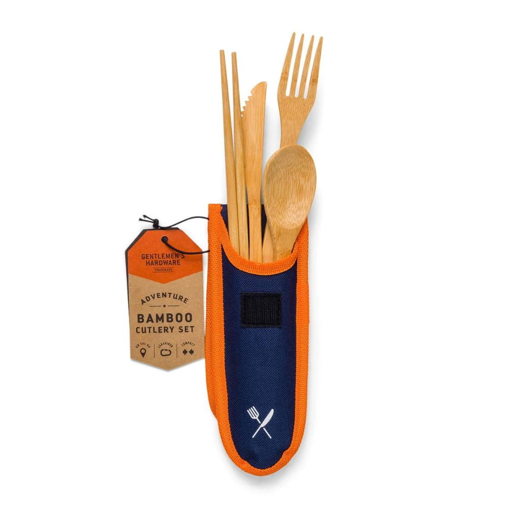 Gentlemen's Hardware - Travel Bamboo Cutlery Set - Funky Gifts NZ