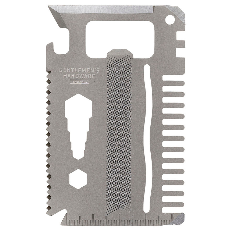 Gentlemen's Hardware - Credit Card Multi Tool Titanium - GEN267 - Funky Gifts NZ