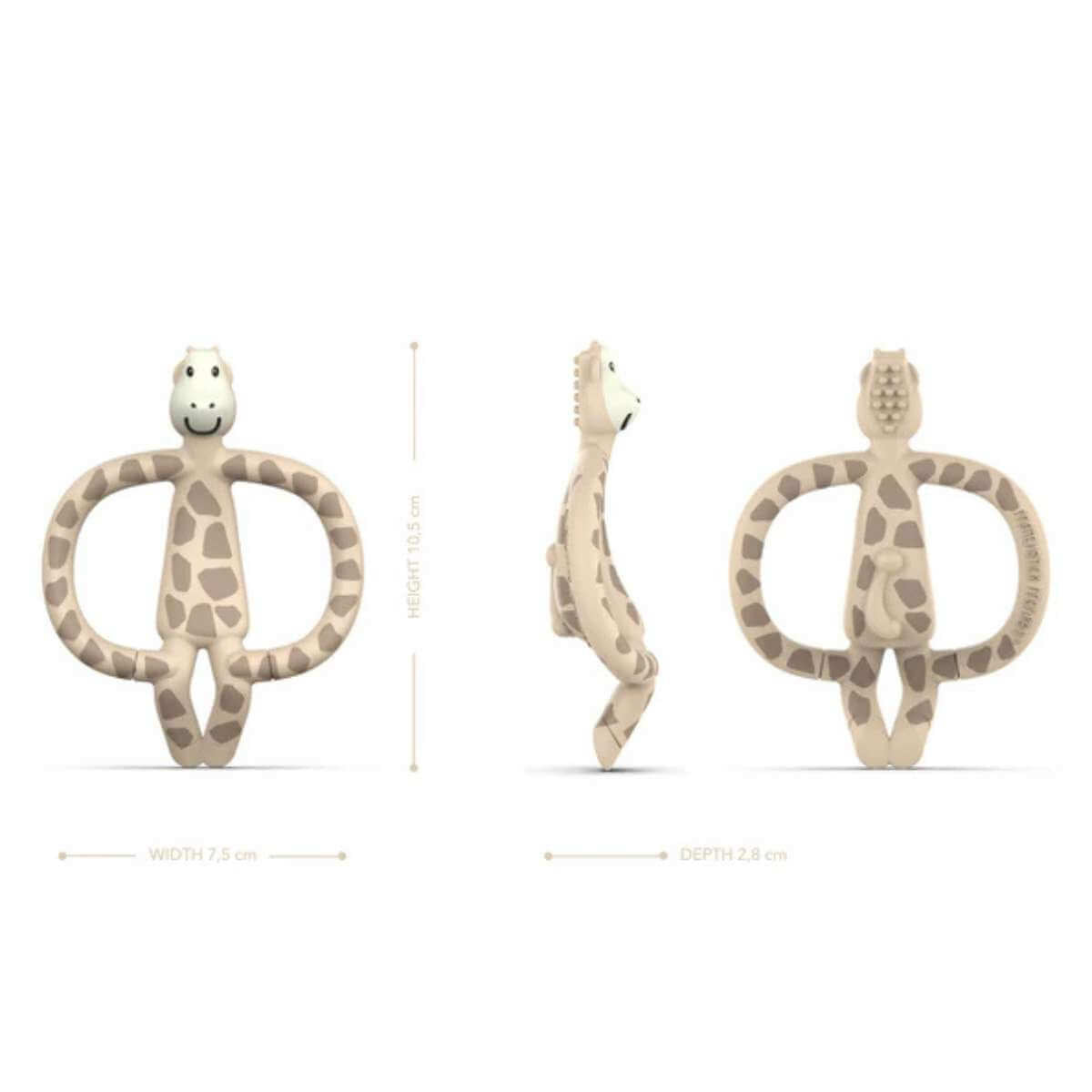 Matchstick Monkey Animal Teether - Giraffe Anti Microbial - Funky Gifts NZ
