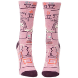 Blue Q Socks – Women's Crew – Go Away, I'm Introverting - Funky Gifts NZ