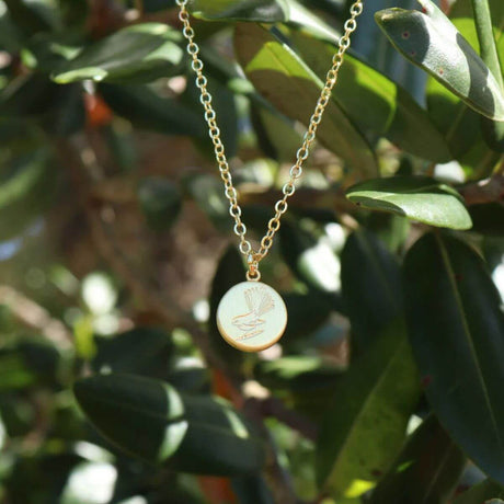 Little Taonga Round Fantail Necklace - Funky Gifts NZ