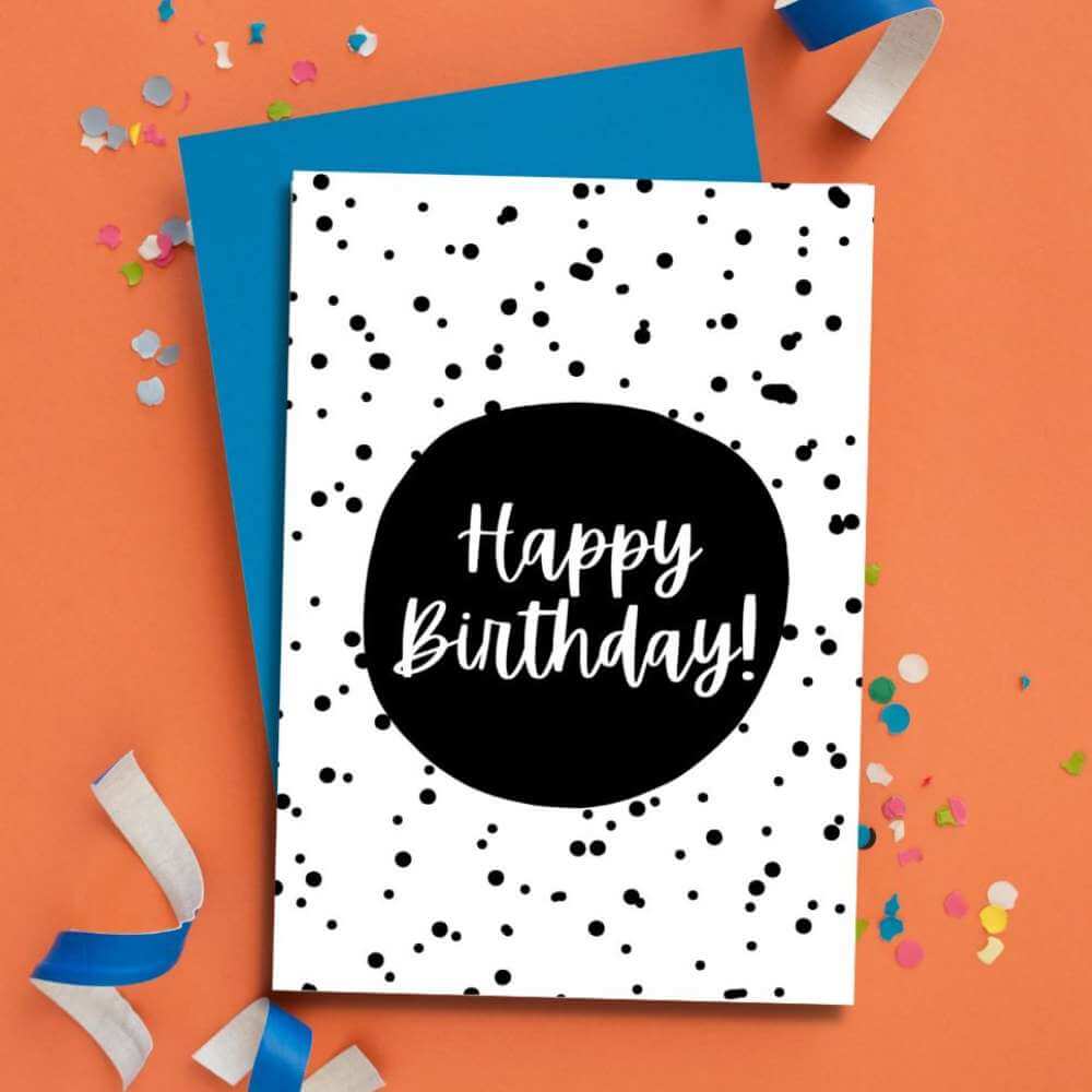 Greeting Card - Happy Birthday Dots - Funky Gifts NZ