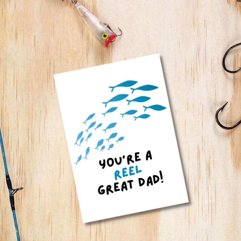 Greeting Card - Reel Great Dad - Funky Gifts NZ