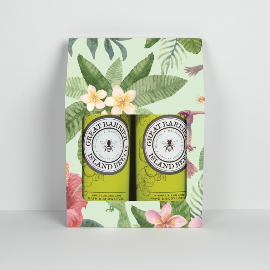 Great Barrier Island Bee Co Gift Set -  Hibiscus & Lime - Funky Gifts NZ