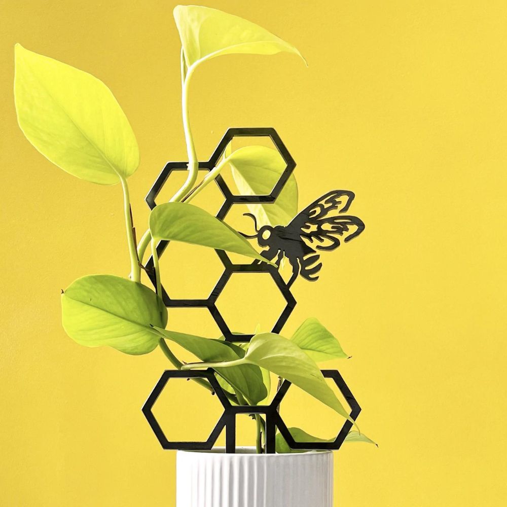 Metalbird Honeybee Plant Trellis - Funky Gifts NZ