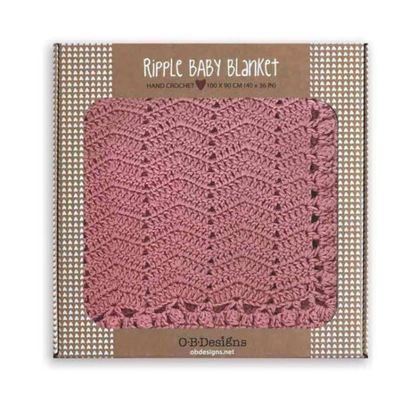 Handmade Crochet Baby Blanket - Blush - Funky Gifts NZ