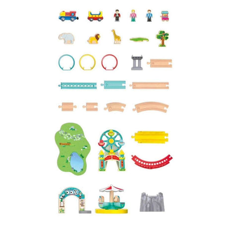 Hape Joyful Ride Railway Set - Funky Gifts NZ