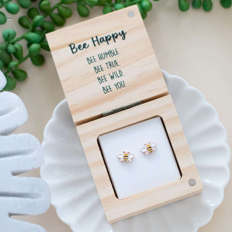 Heart & Soul Earrings - Bee Happy - Funky Gifts NZ