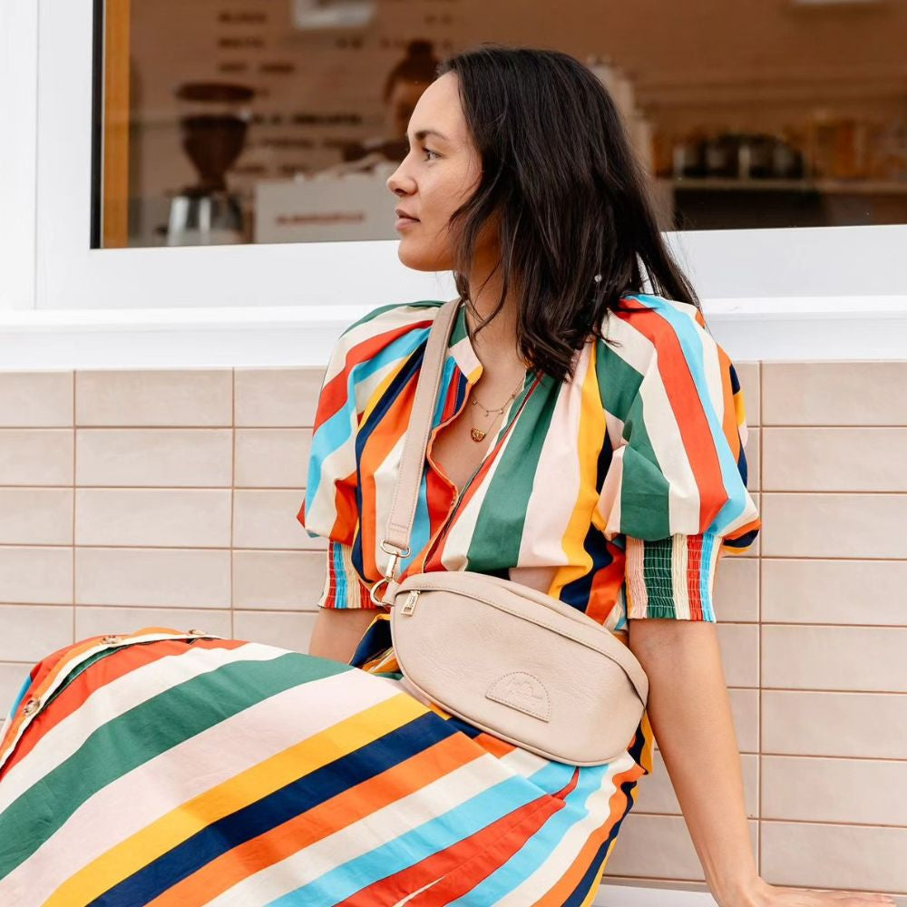 Hello Friday - Scarlett Sling Bag - Latte - Funky Gifts NZ