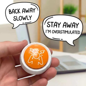 Overstimulated Button - Funky Gifts NZ