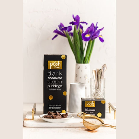 Posh Food Dark Chocolate Steam Pudding (4 pack) - Funky Gifts NZ