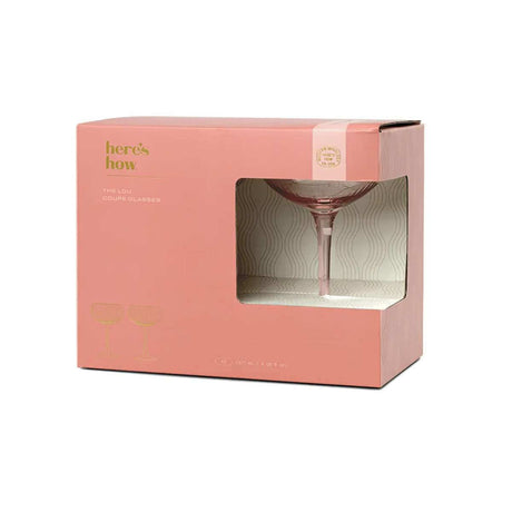The Lou Coupe Glasses Set of 2 - Blush - Funky Gifts NZ