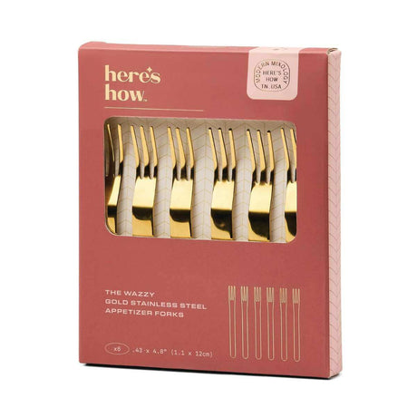 The Wazzy Appetizer Forks - Set of 6 - Funky Gifts NZ