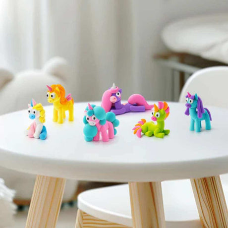 Hey Clay - Rainbow Unicorns  - Funky Gifts NZ