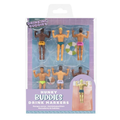 Hunky Buddies Drink Markers - Funky Gifts NZ