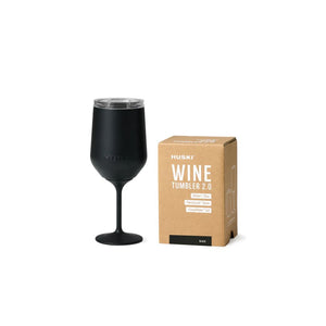 Huski Wine Tumbler 2.0 - Black - Funky Gifts NZ