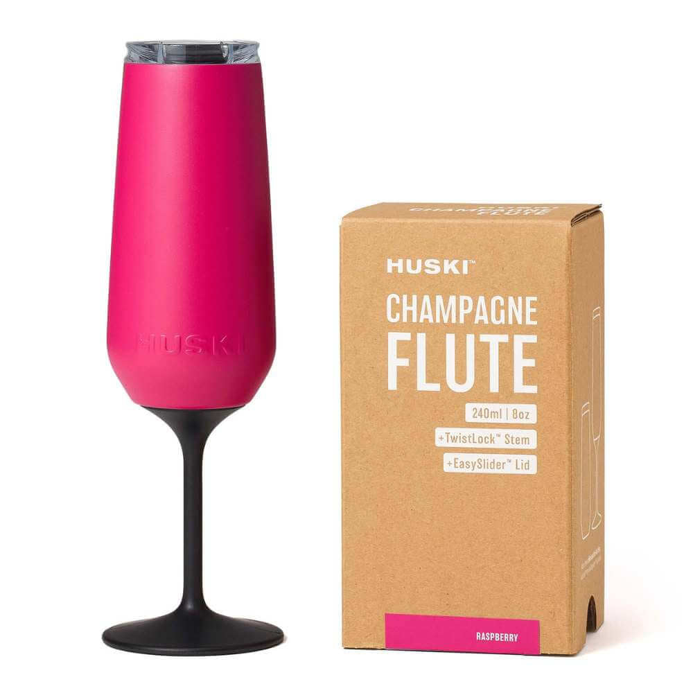 Huski Champagne Flute - Sorbet Raspberry - Funky Gifts NZ