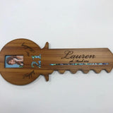 Wooden 21st Key With Square Picture - Funky Gifts NZ