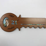 Wooden 21st Key With Oval Picture - Funky Gifts NZ