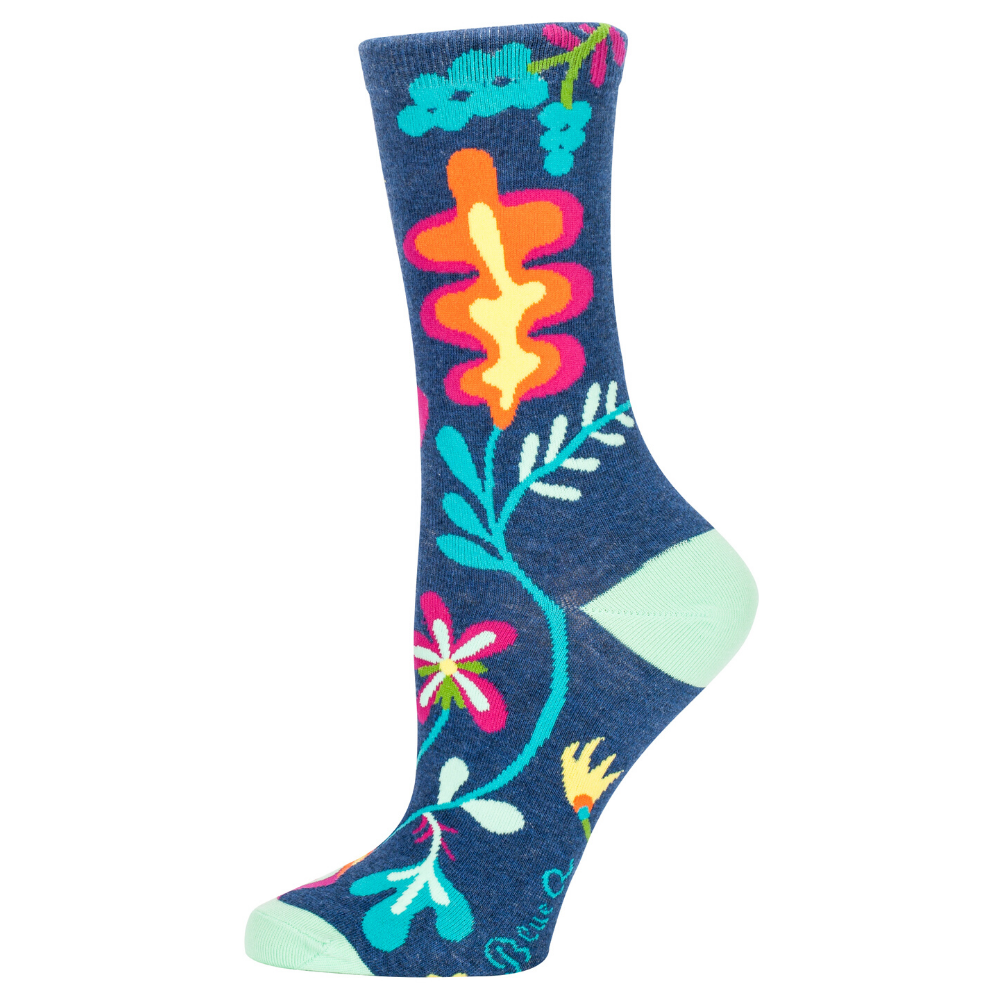 Blue Q Socks - Women's Crew - I'm A Delicate F**king Flower - Funky Gifts NZ