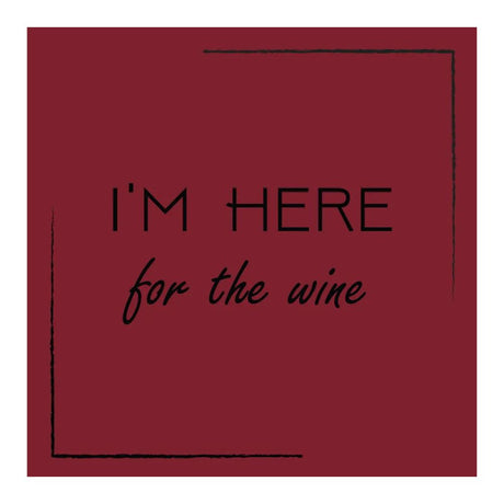 Ceramic Coaster - I'm Here For Wine - Funky Gifts NZ