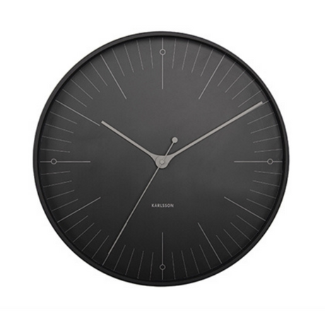 Karlsson Wall Clock Index - Black - Funky Gifts NZ