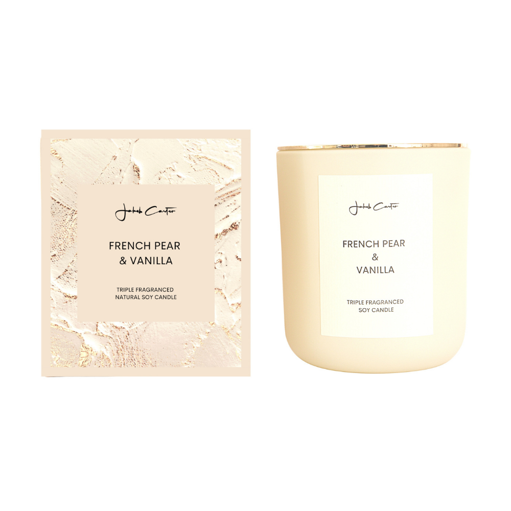 Jakob Carter 300ml Candle - French Pear & Vanilla - Funky Gifts NZ