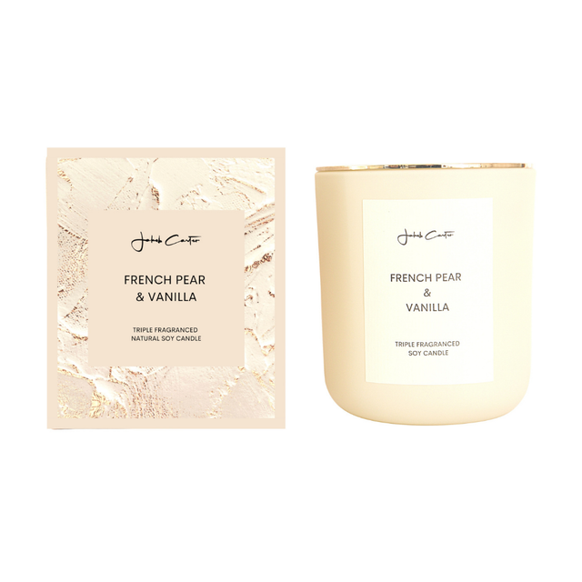 Jakob Carter 300ml Candle - French Pear & Vanilla - Funky Gifts NZ