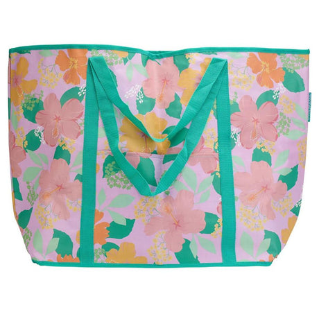 Jumbo Beach Bag - Hibiscus - Funky Gifts NZ