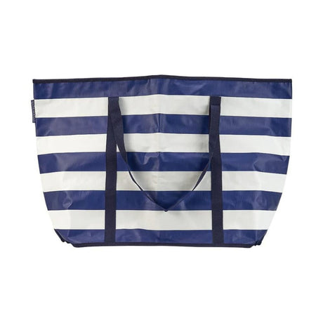 Jumbo Beach Bag - Navy Stripe - Funky Gifts NZ