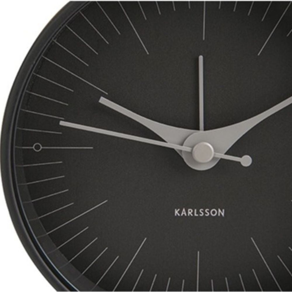 Karlsson Alarm Clock Index - Black - Funky Gifts NZ