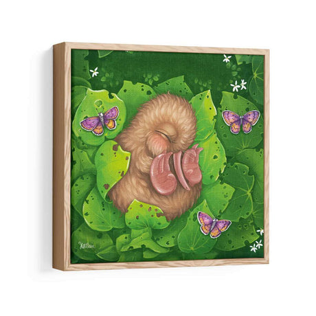 Kawakawa Kiwi - Box Canvas Framed Print - Funky Gifts NZ