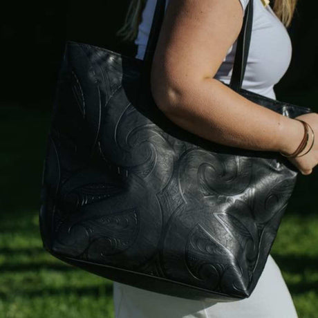Khandallah Tote Bag - Miriama Grace-Smith Black - Funky Gifts NZ