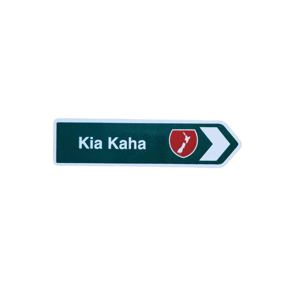 NZ Road Sign Magnet - Kia Kaha Green - Funky Gifts NZ