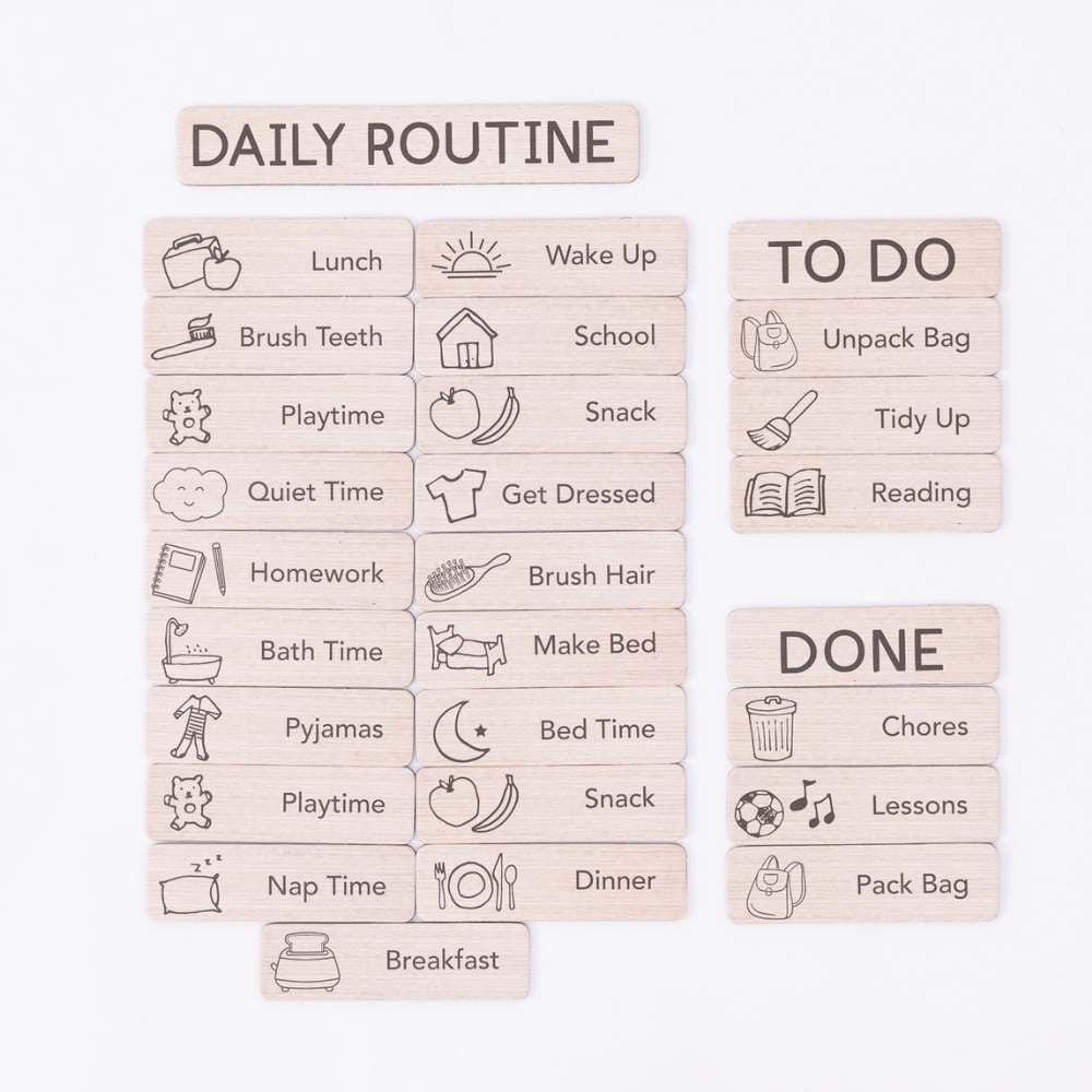 Kids Daily Routine Magnet Set - Funky Gifts NZ