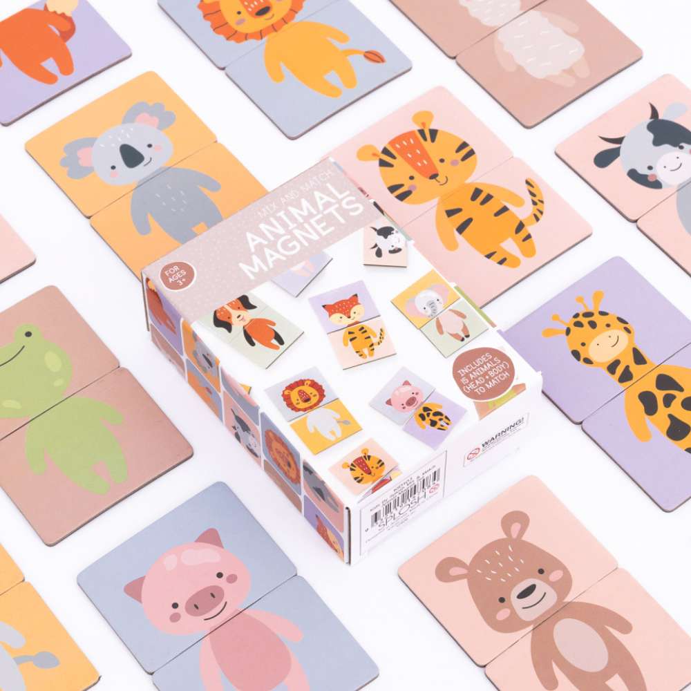 Kids Mix & Match Animal Magnet Set - Funky Gifts NZ