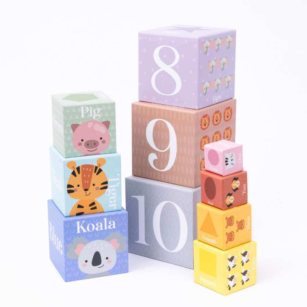 Kids Cardboard Stacking Blocks - Funky Gifts NZ