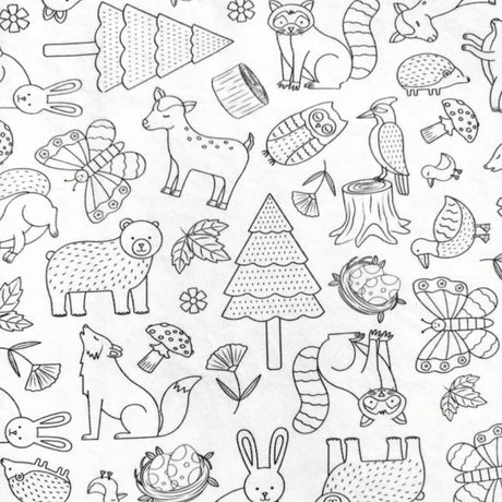 Colour Me Kids Colouring-In Apron Set – Woodland Wonders - Funky Gifts NZ