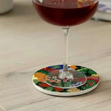 DBL Ceramic Coaster - Kiwi Woodland - Funky Gifts NZ