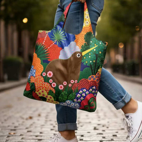 DBL Reusable Carry Bag - Kiwi Woodland- - Funky Gifts NZ