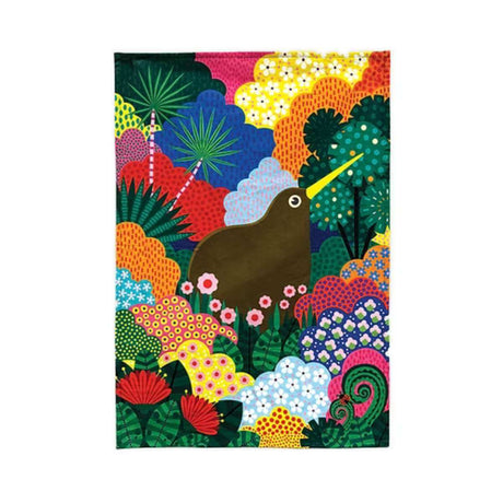 DBL Tea Towel - Kiwi Woodland - Funky Gifts NZ