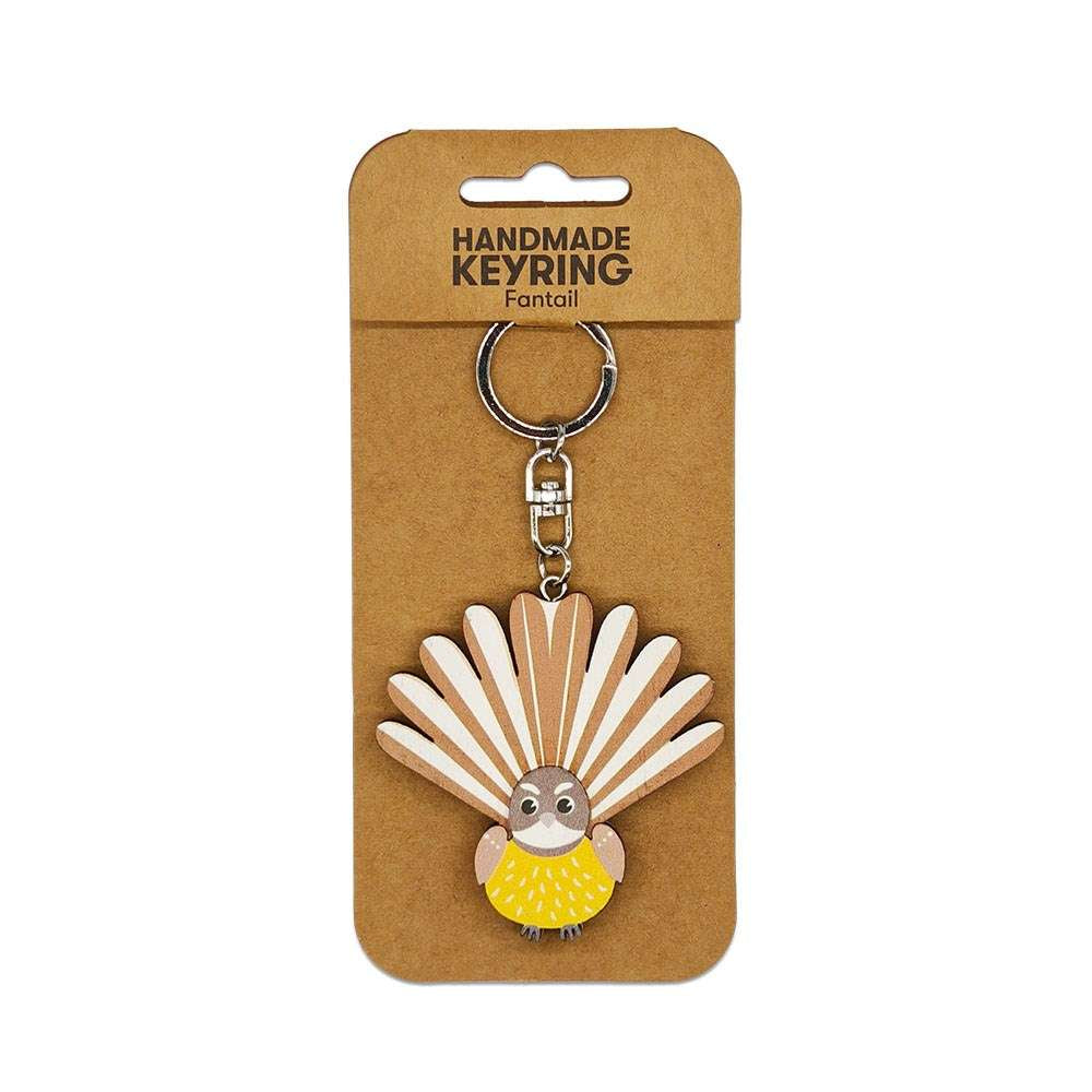 Kiwiana Wooden Keyring - Funky Gifts NZ