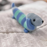 Knit Hand Rattle - Dachshund - Funky Gifts NZ