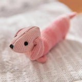 Knit Hand Rattle - Dachshund - Funky Gifts NZ