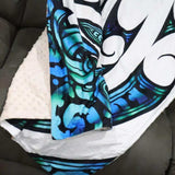 Koru Children's Blanket - Blue - Funky Gifts NZ