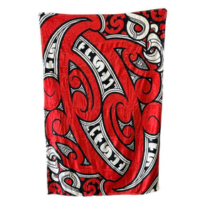 Koru Children's Blanket - Red - Funky Gifts NZ