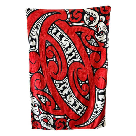 Koru Children's Blanket - Red - Funky Gifts NZ
